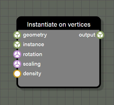 Instantiate on vertices node